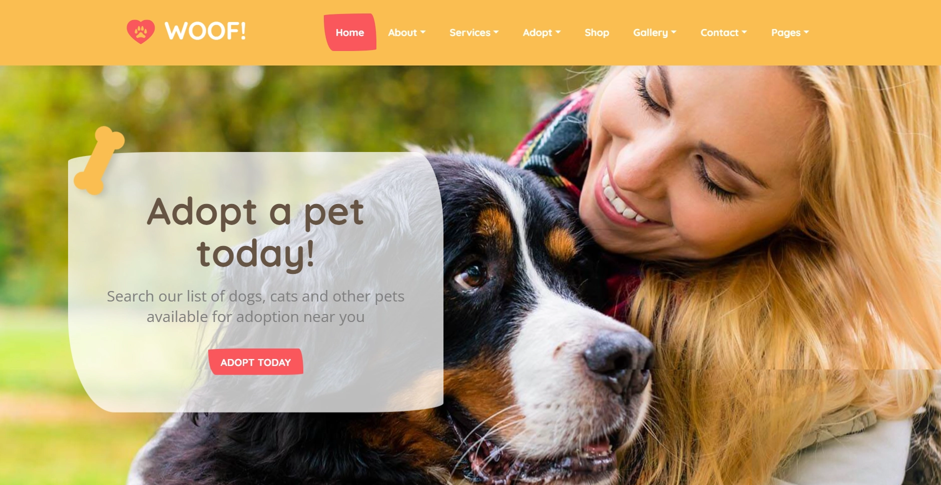 Woof! - Pet WordPress Theme
