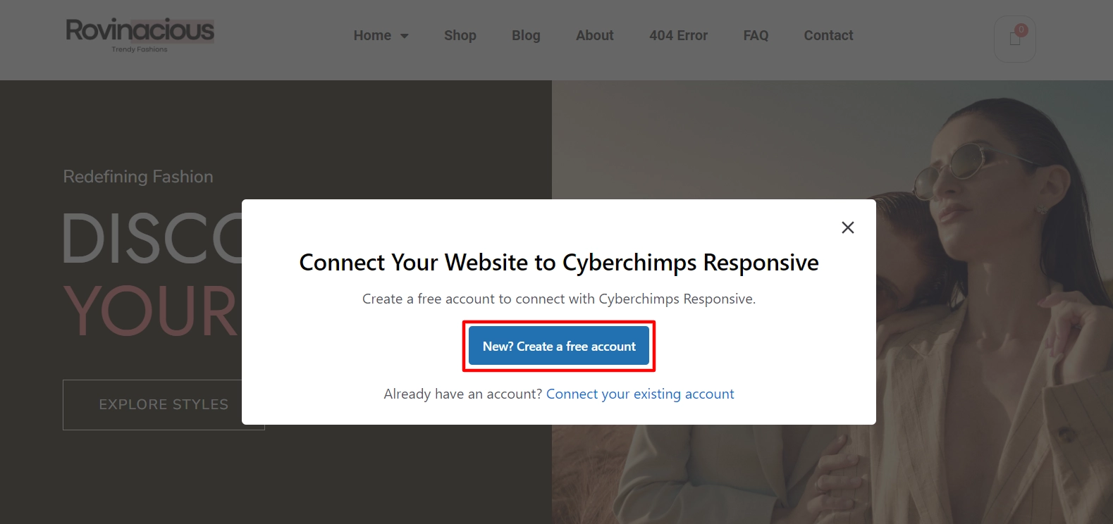 Click on New?Create a free account