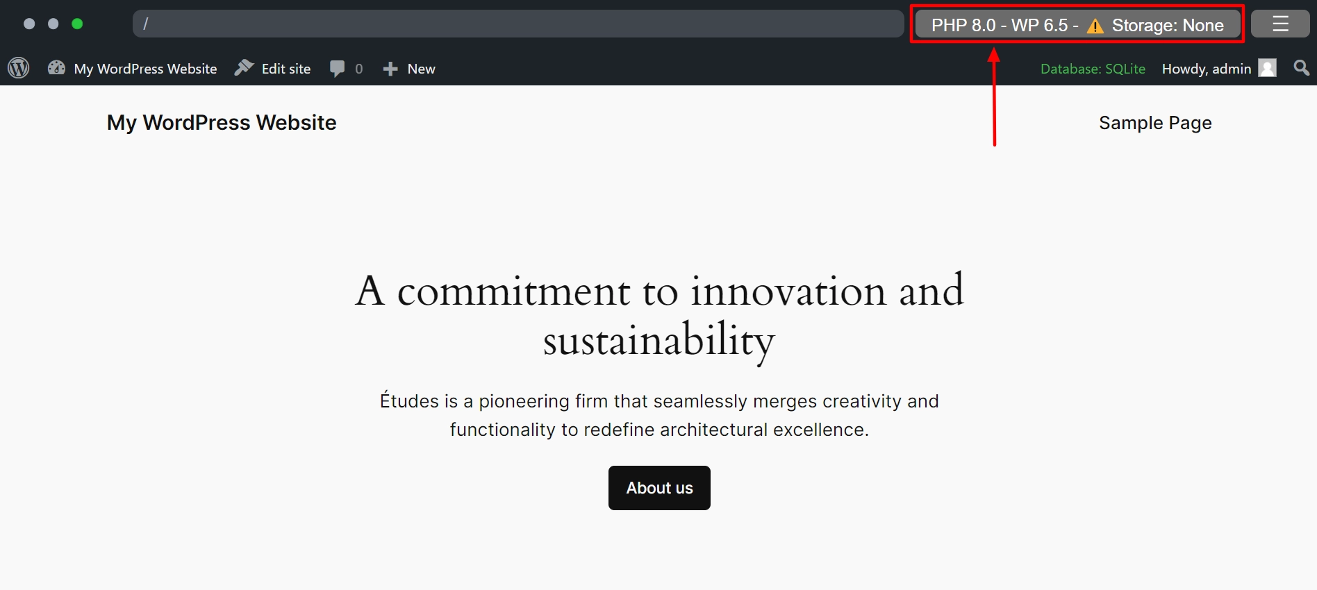 Click on PHP version at the top right