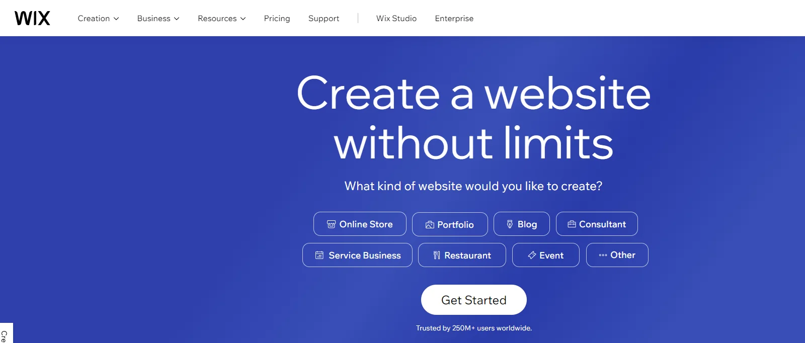 Wix AI website builder