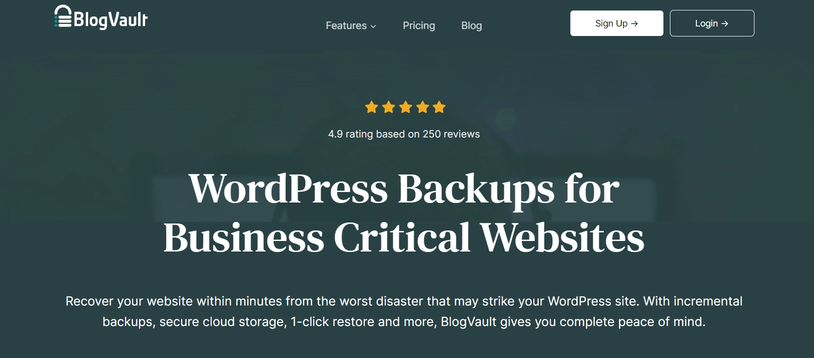 BlogVault Complete Backup Plugin