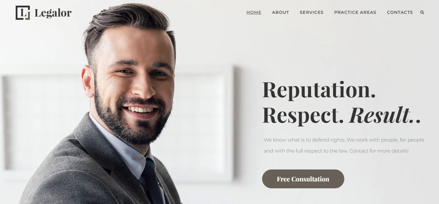 Legalor - Lawyer WordPress Elementor Theme