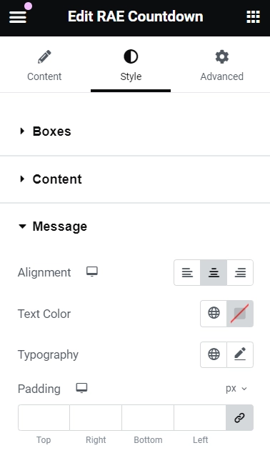 Message Tab