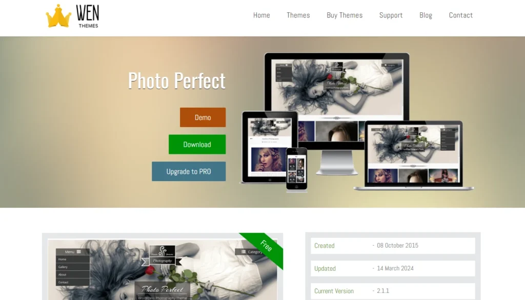 Photo Perfect - Free WordPress Photography Theme