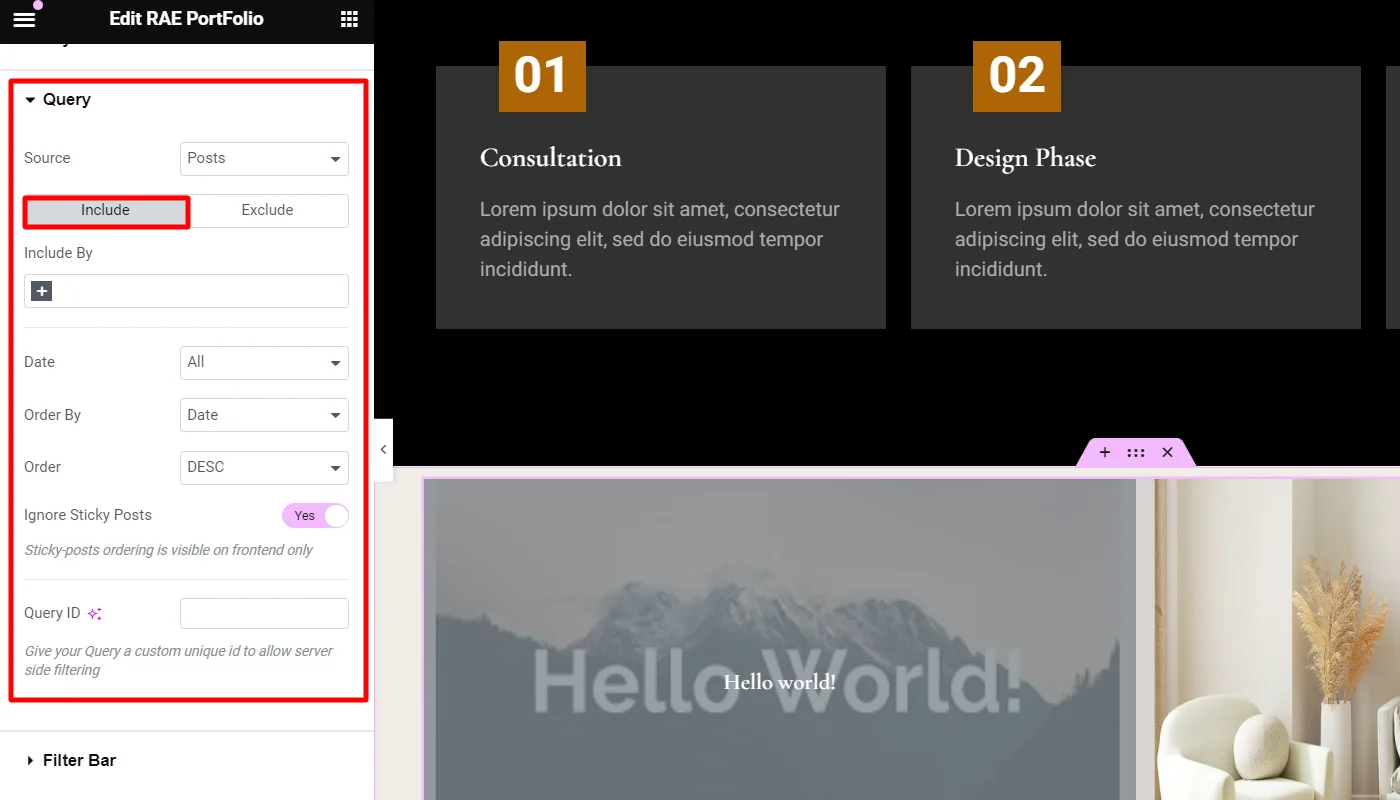 Portfolio query