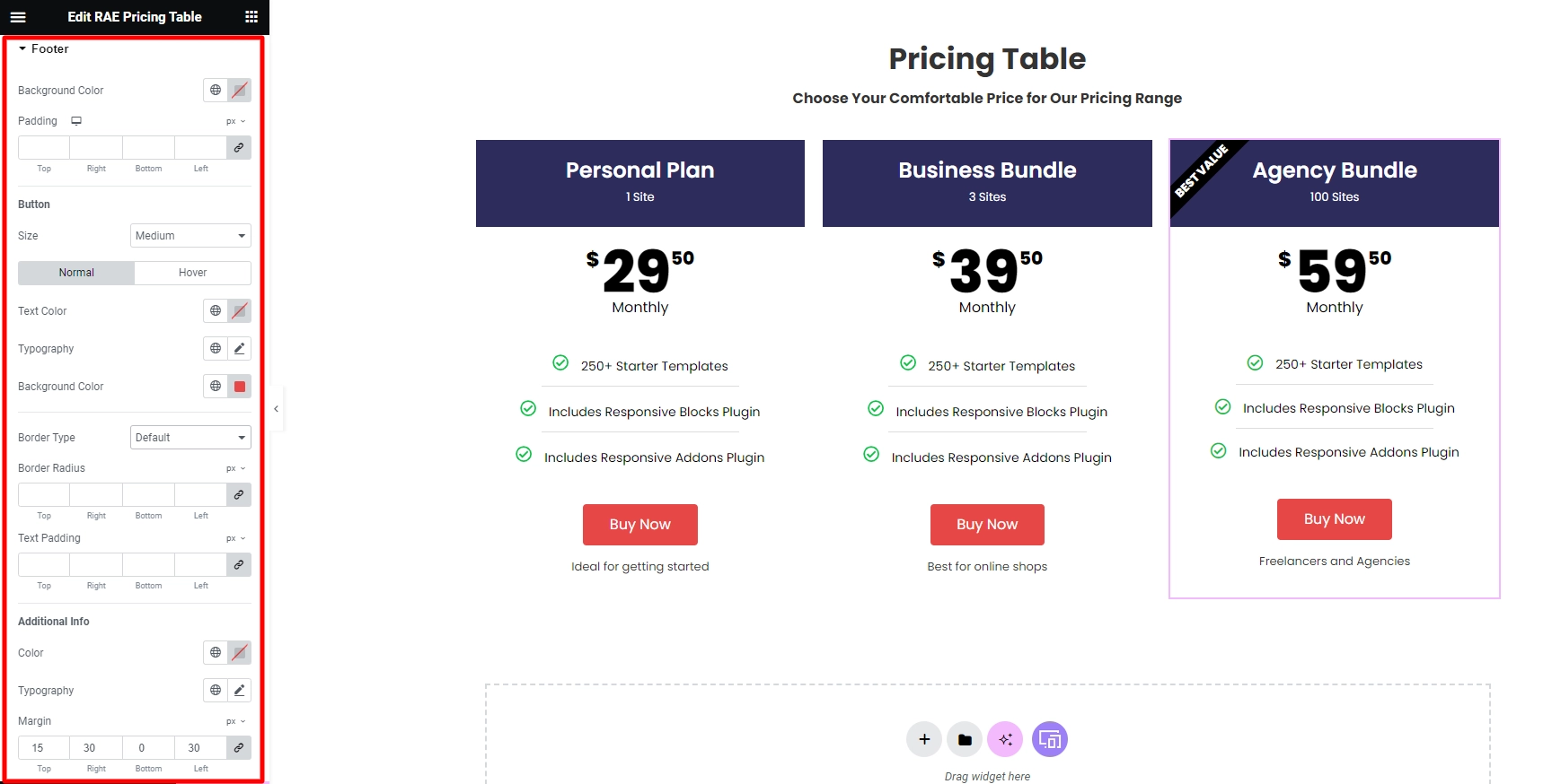 styling footer