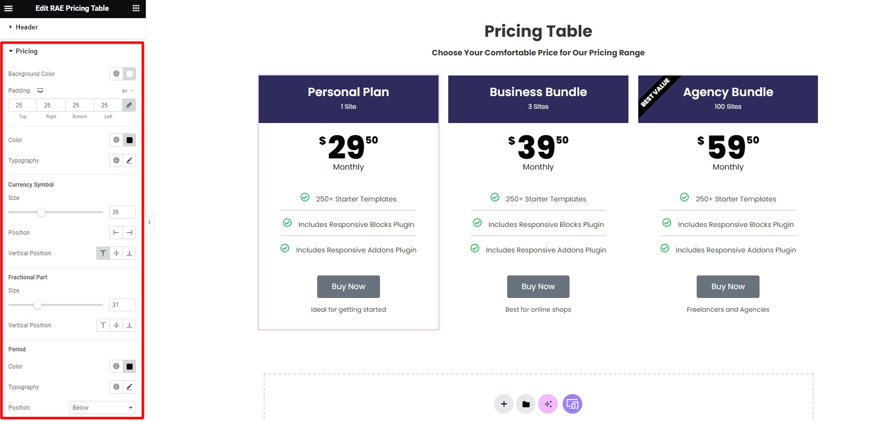 Styling-pricing
