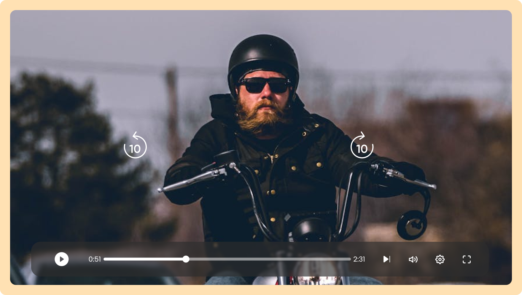 Man riding motor bike