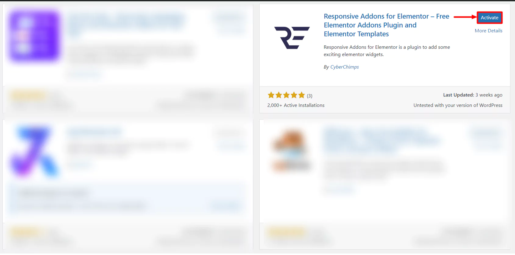 Activate responsive addons for elementor