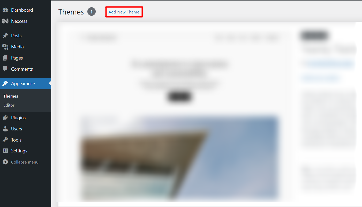 Click add new theme