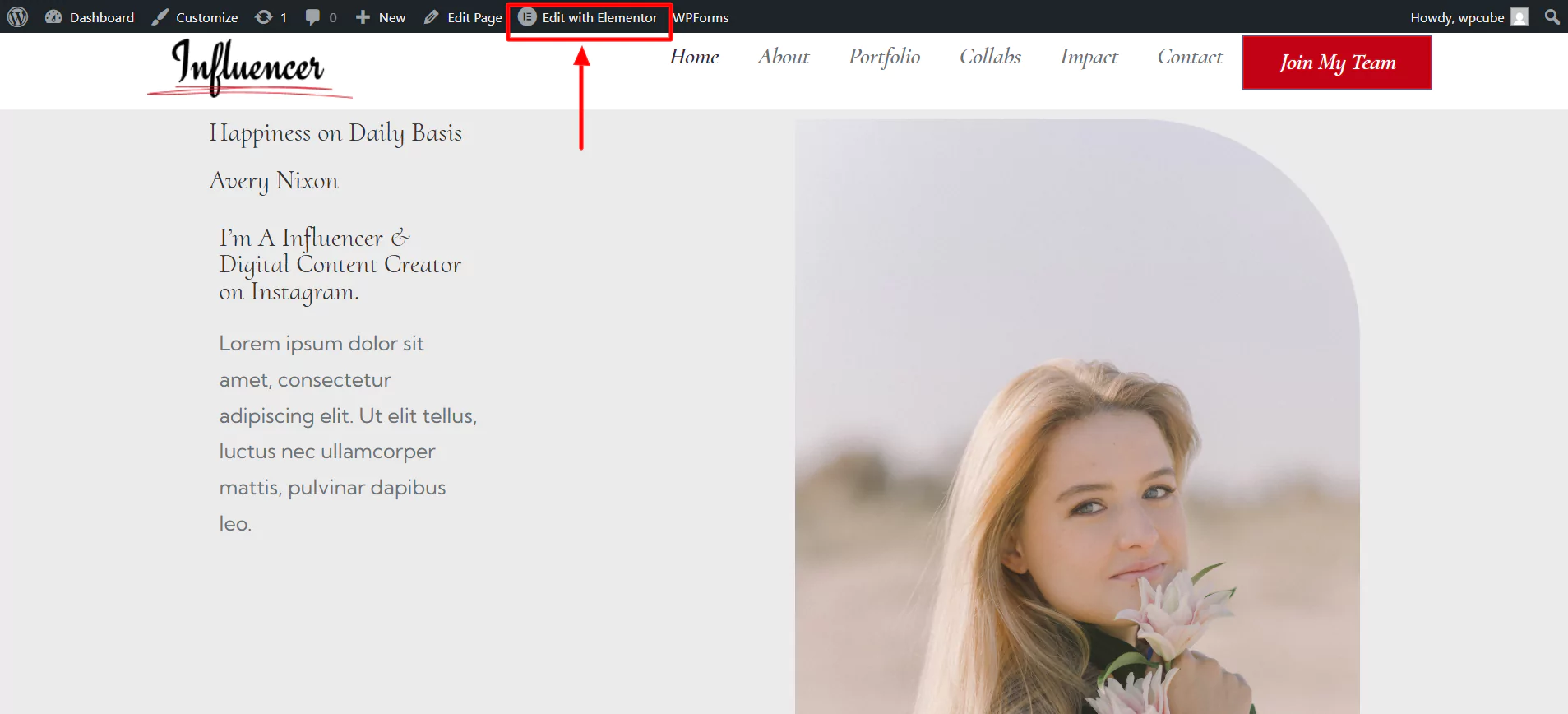 Editing the image gallery widget with Elementor