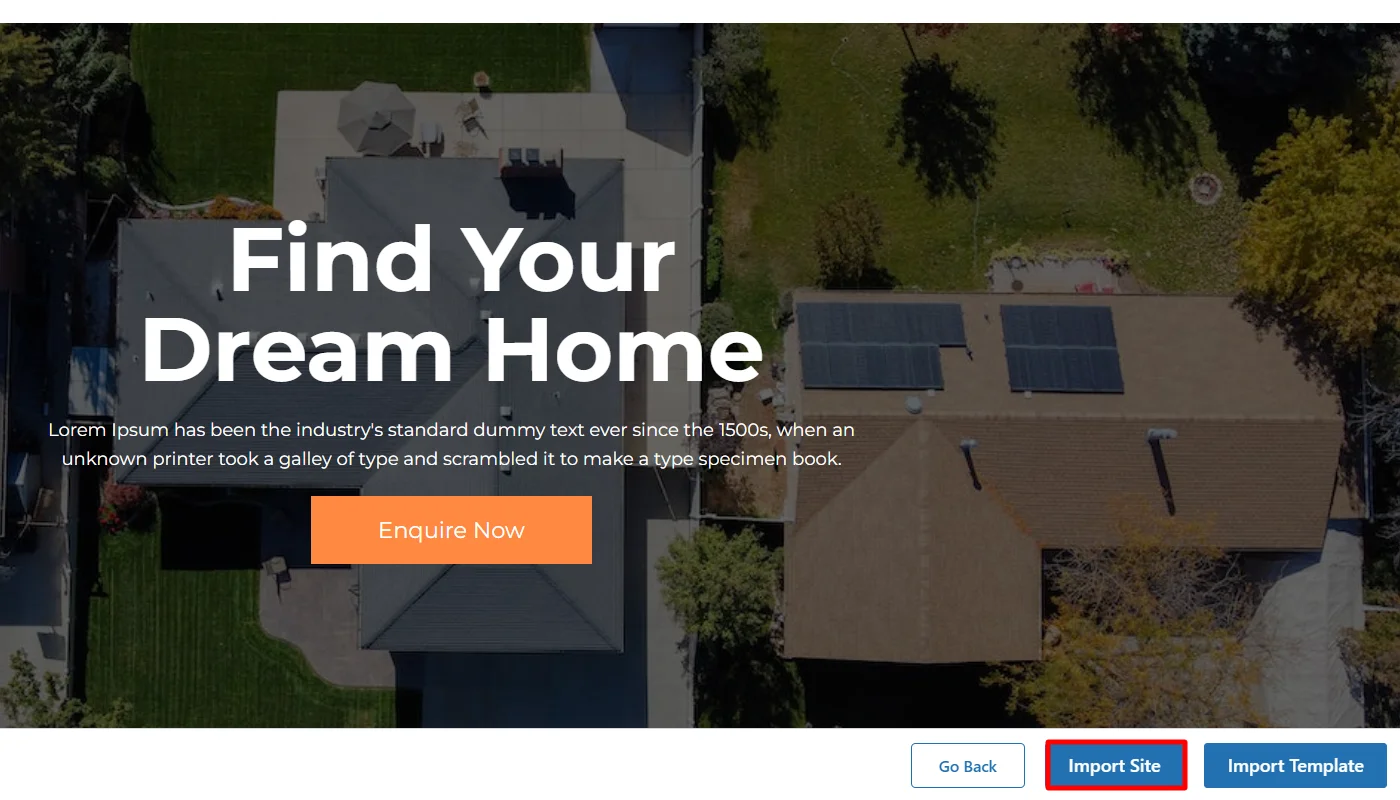 Importing site