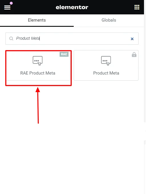 Dragging and dropping RAE product 