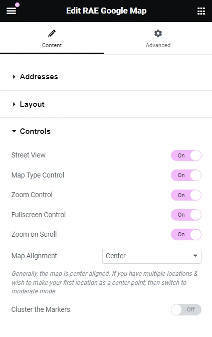 Customizing control