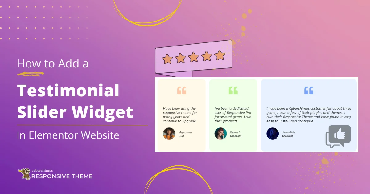 How to add testimonial slider widget