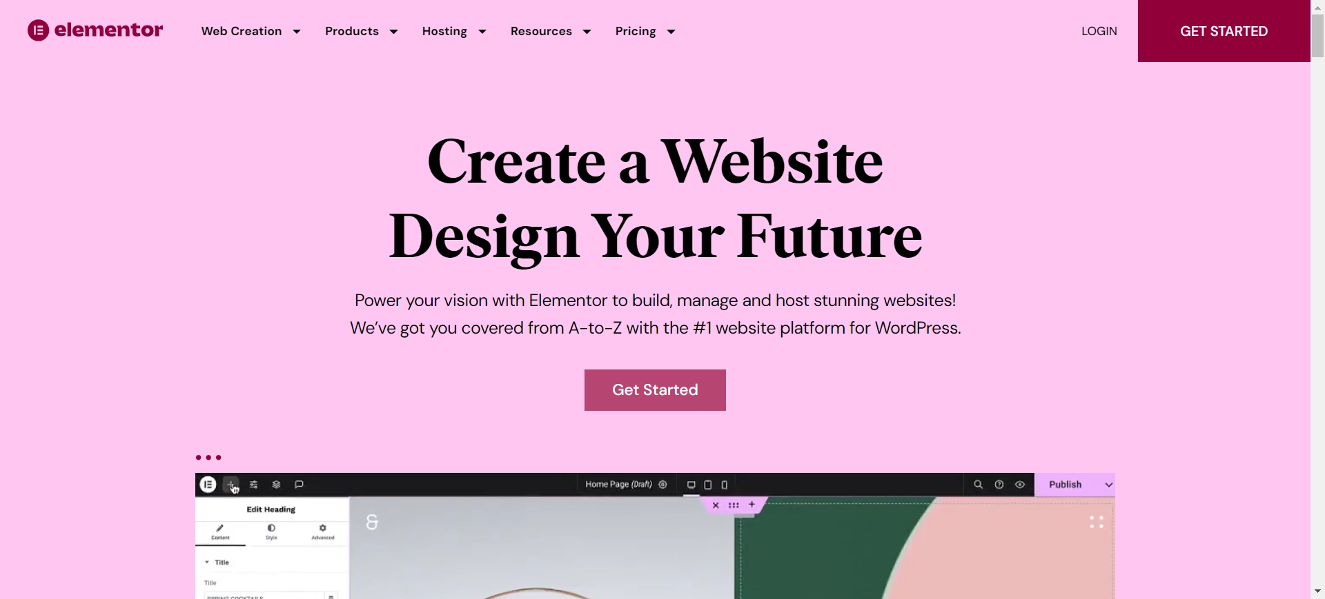 Elementor page builder