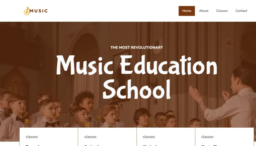 Music education school template