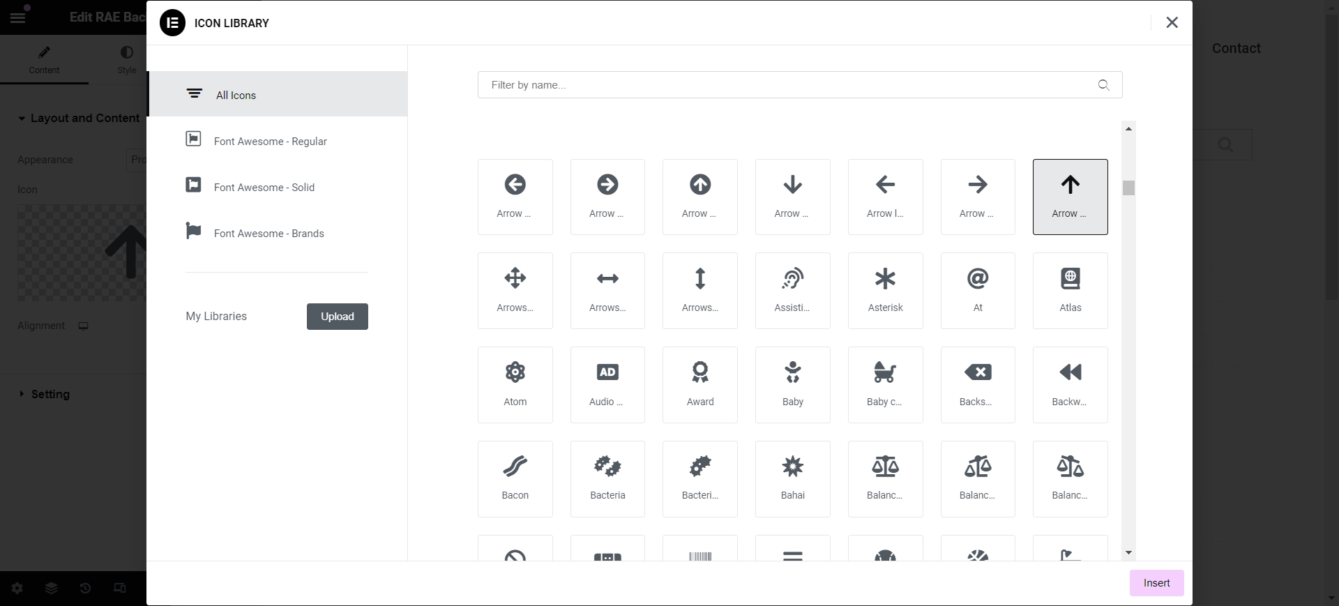 Icon type for progress indicator
