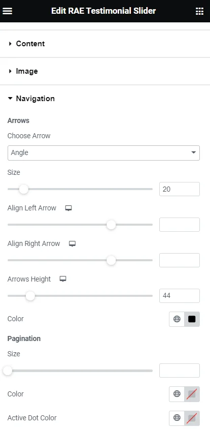 Styling testimonial slider navigation