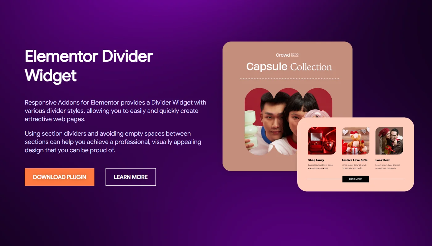 Elementor Divider Widget