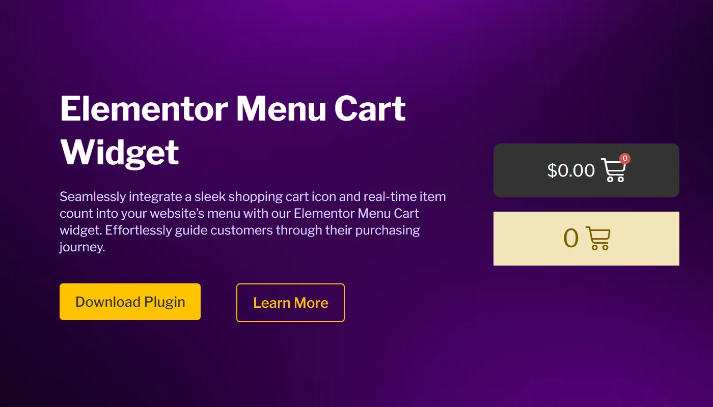 Menu Cart Widget