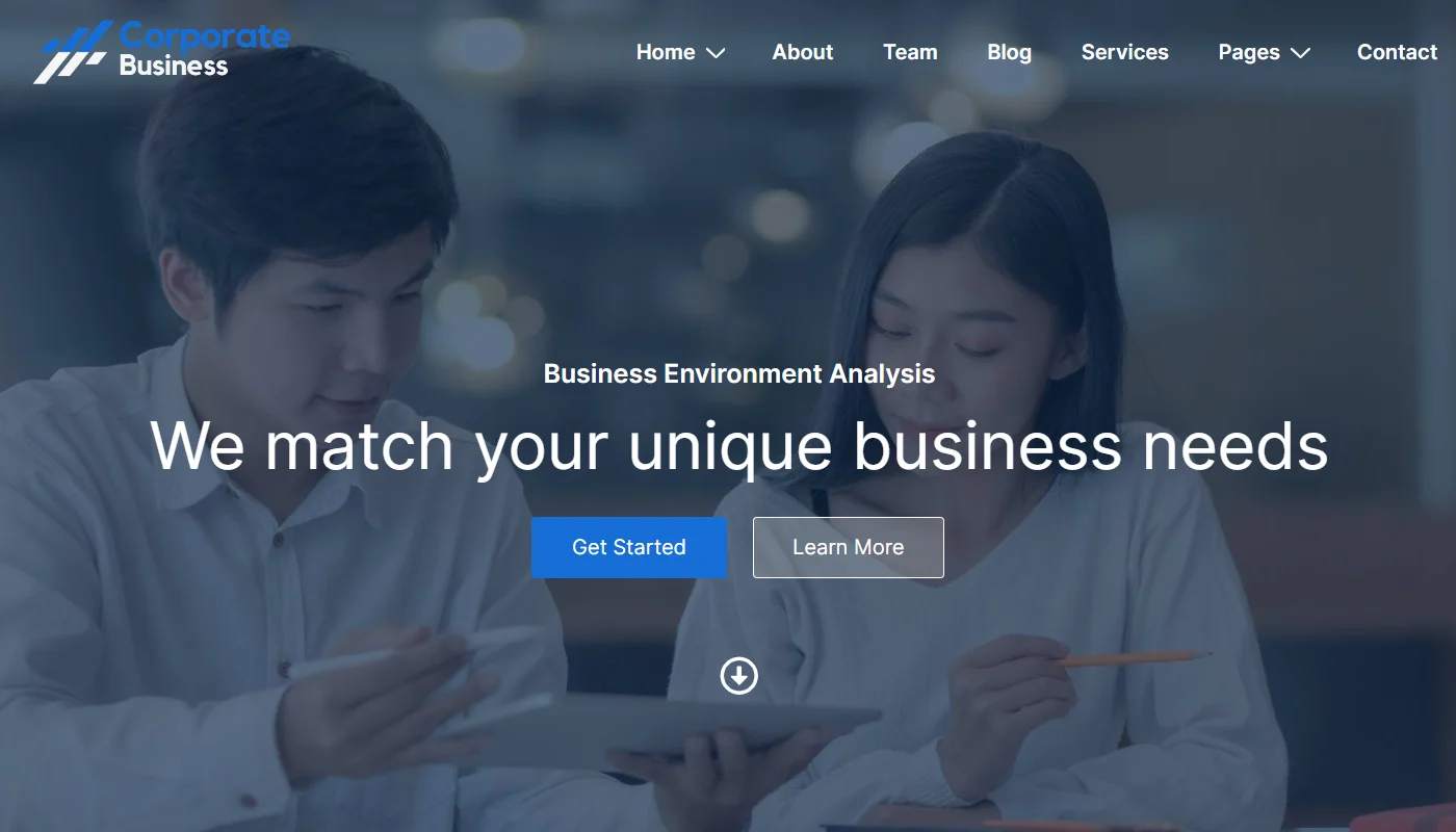 Corporate Business WordPress Website Template