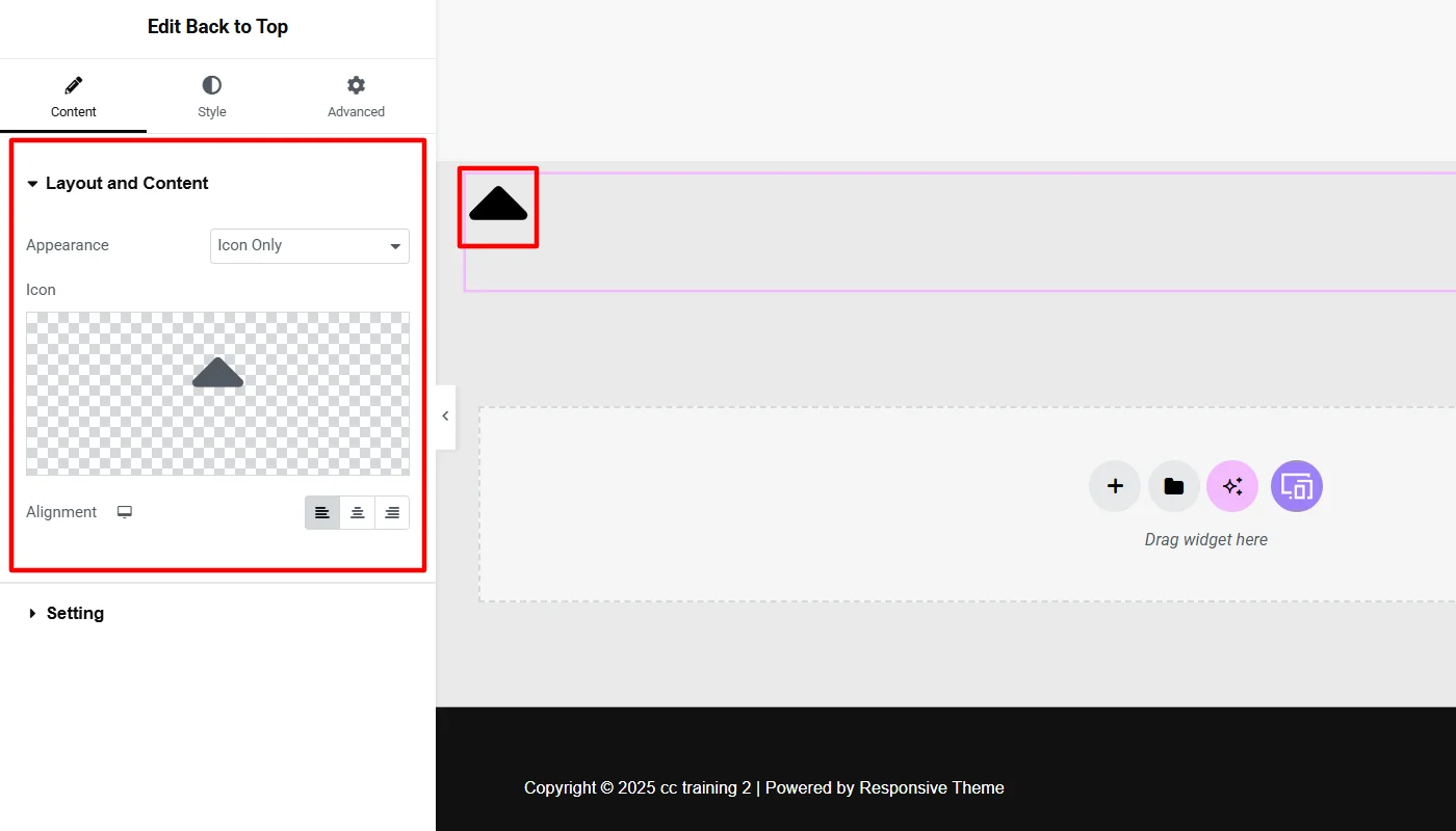 Customizing layout and contnet