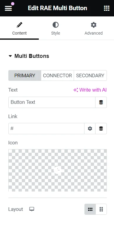 Customizing multi buttons