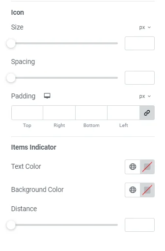 Styling menu cart con