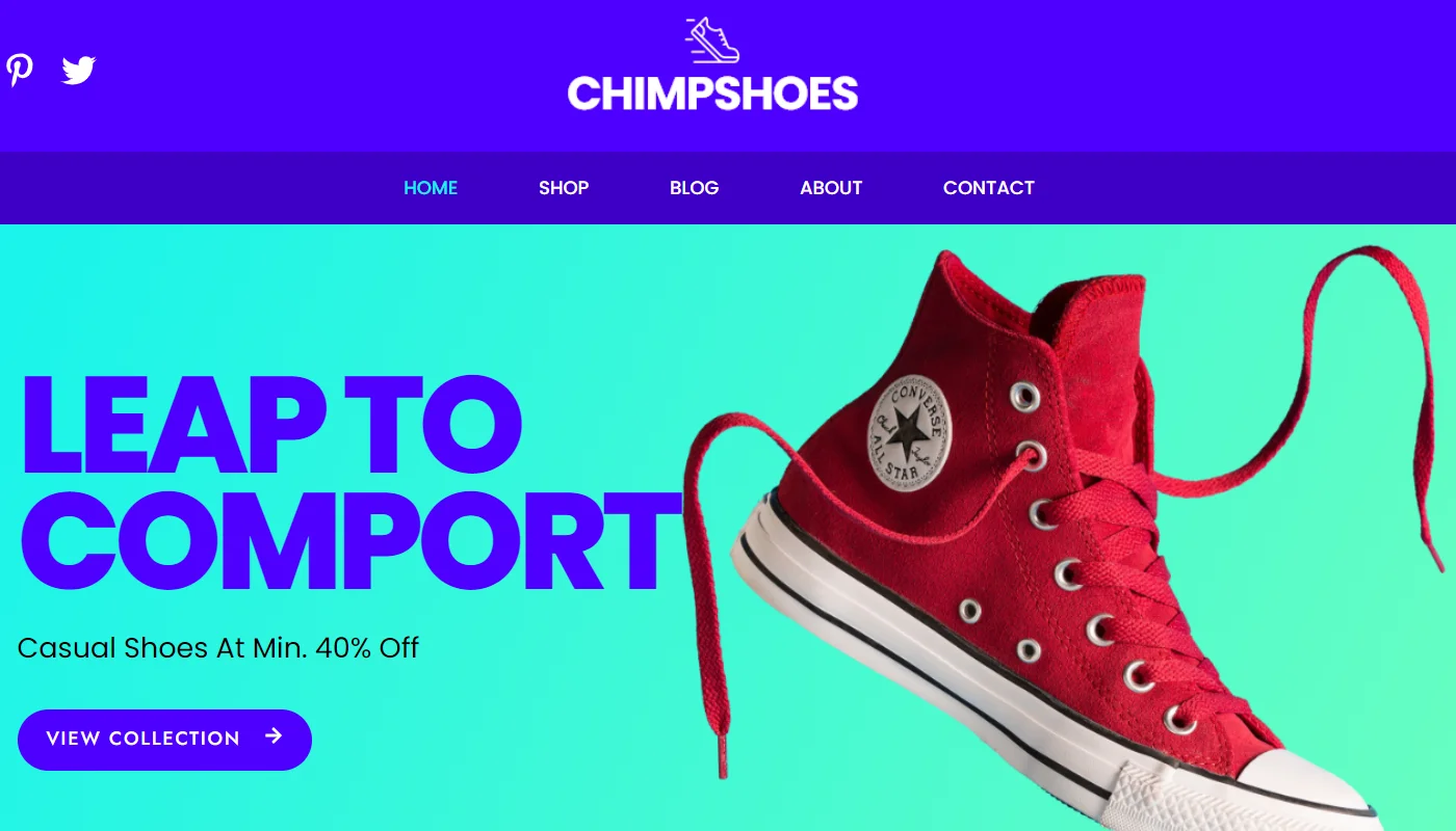 Shoe store website template