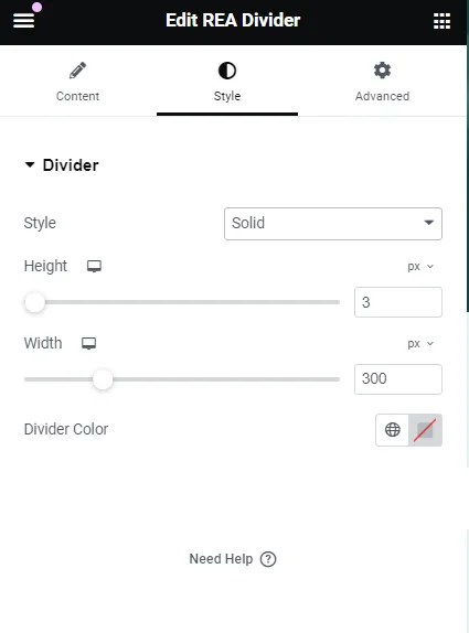 Styling Divider With Plain Layout