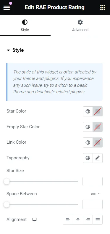 Styling Product Rating