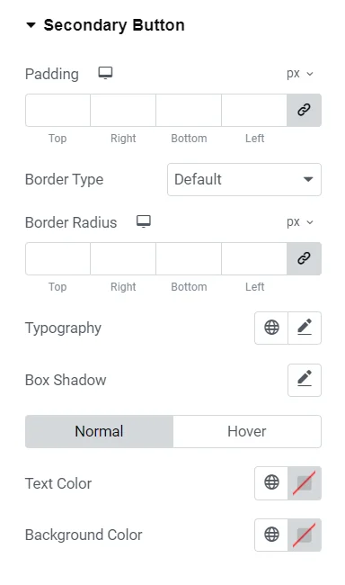 Styling secondary button