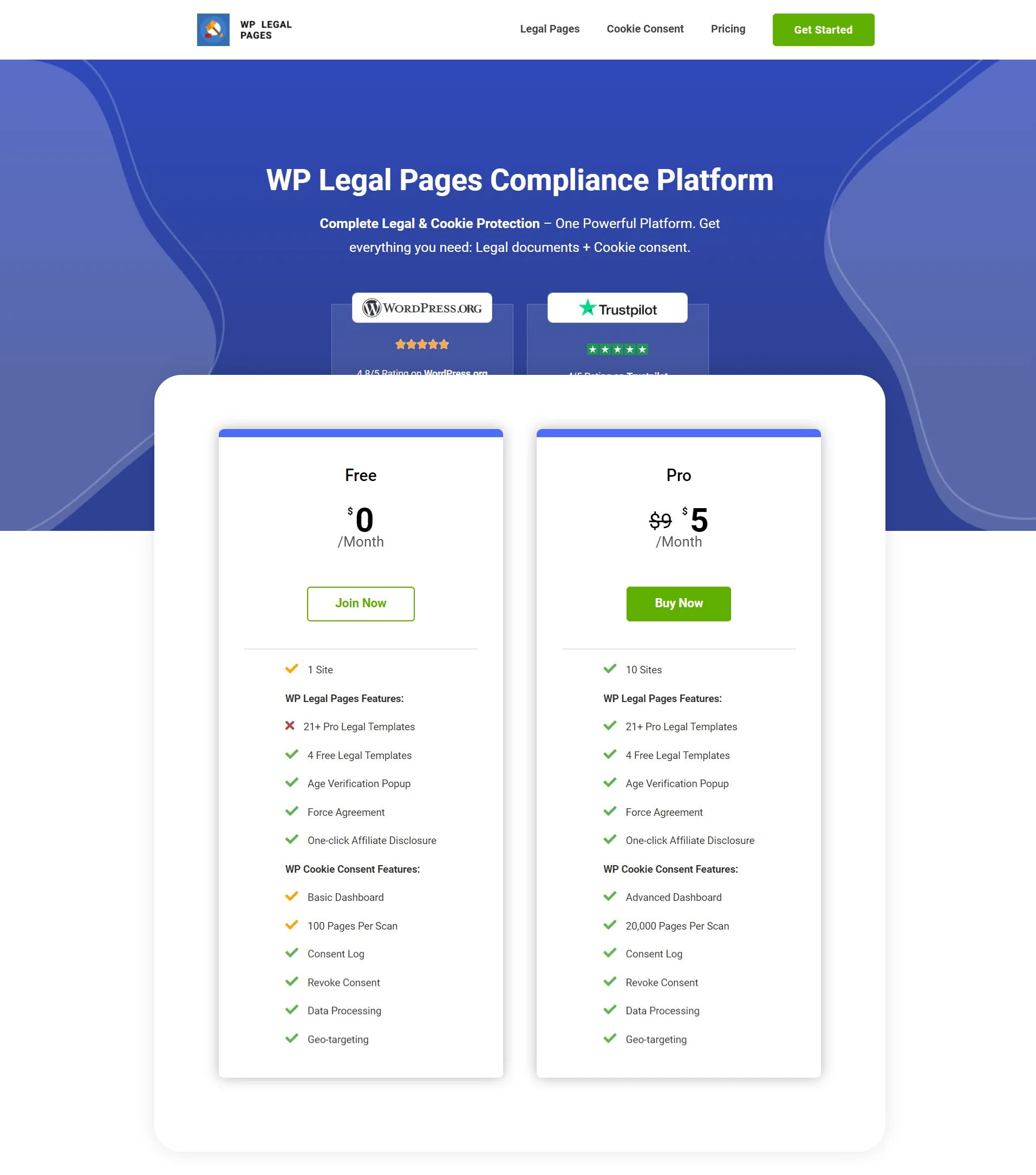 WP Legal Pages pricing