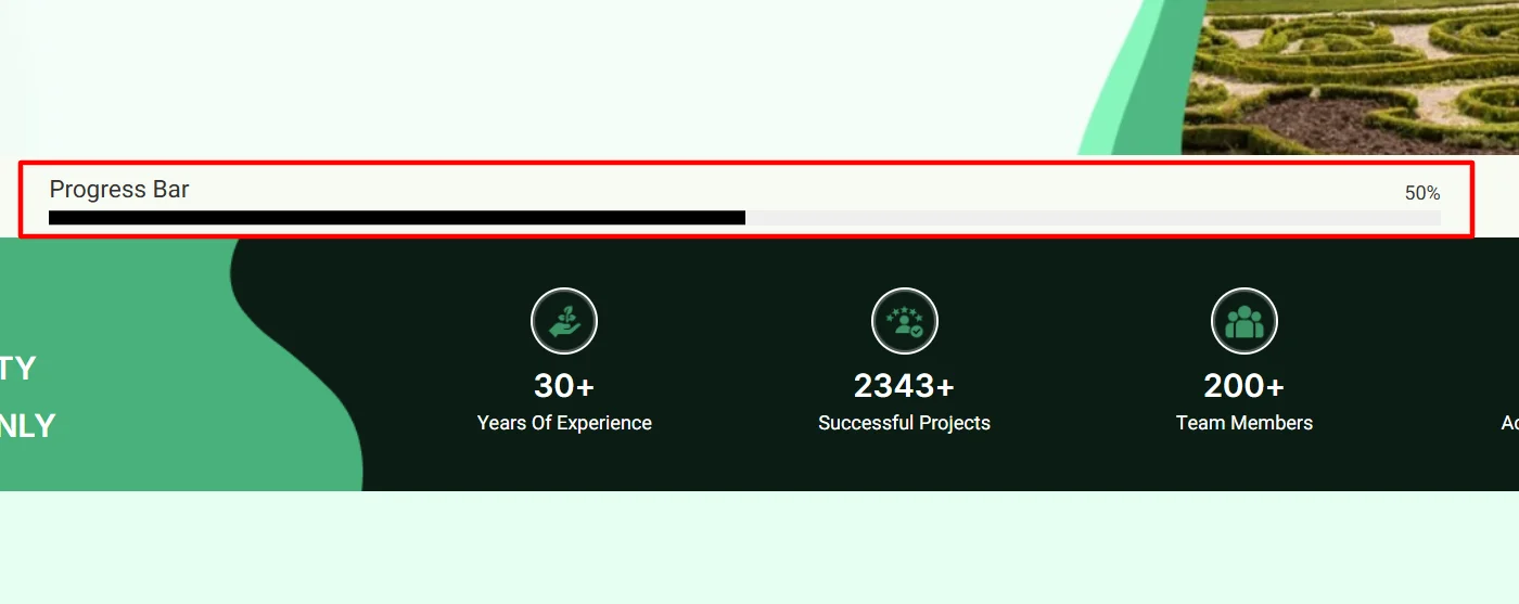 Dragged and dropped progress bar