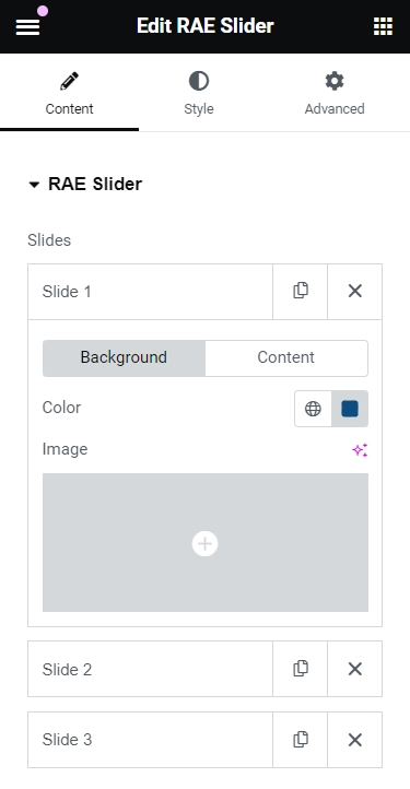 RAE slider customization