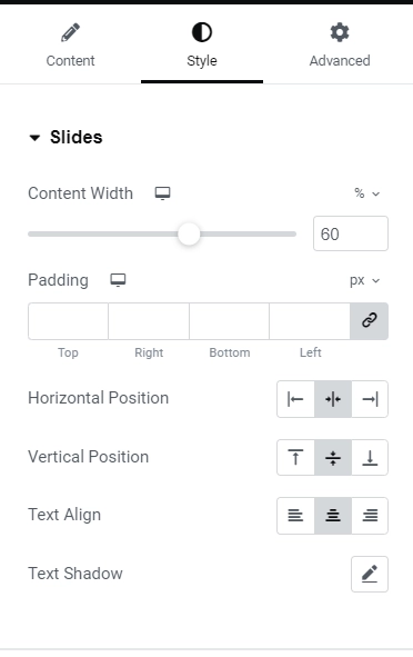 Styling slides