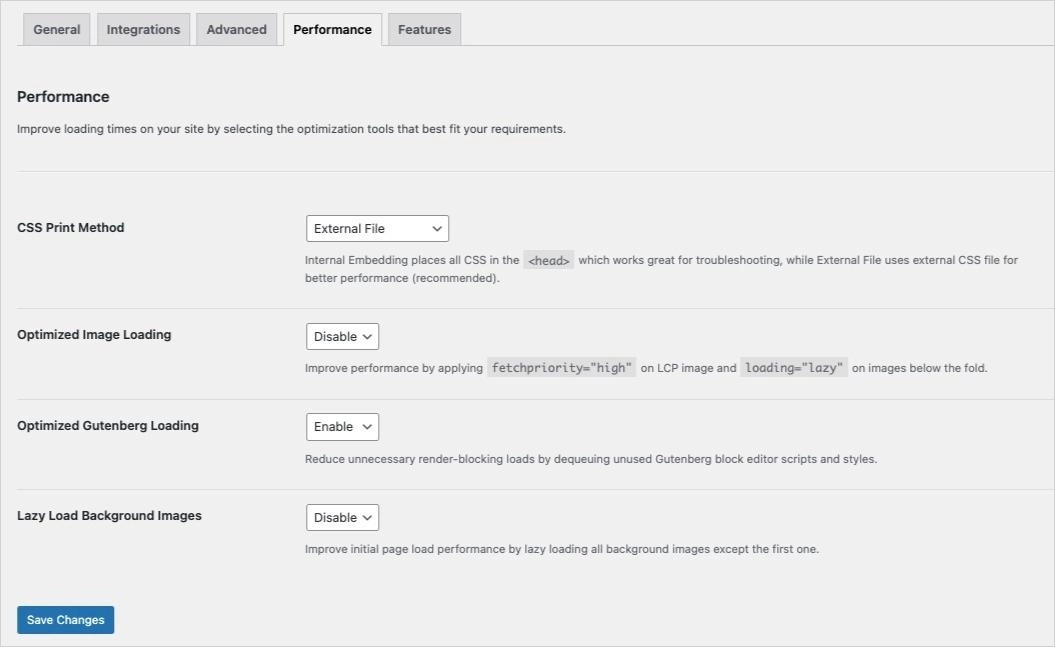 Performance-Settings-in-Elementor