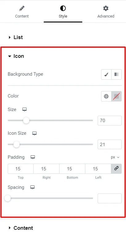 Adjusting RAE Feature List Style Setting 