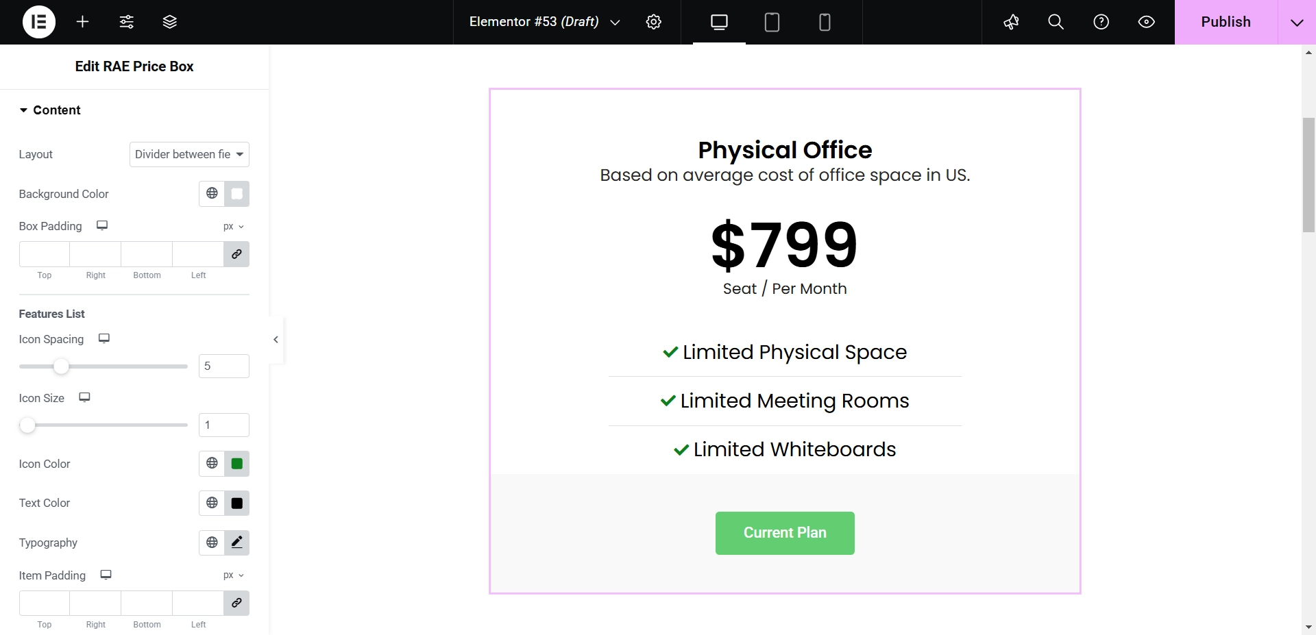 Styling the Content tab