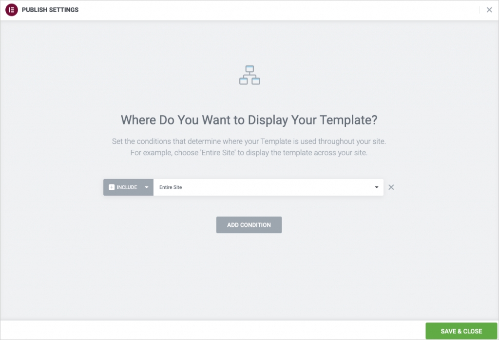 Theme Builder Display Conditions