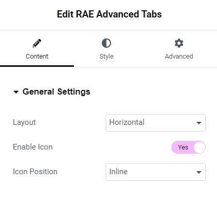 Content general settings