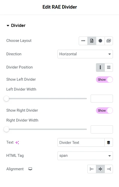 Content divider
