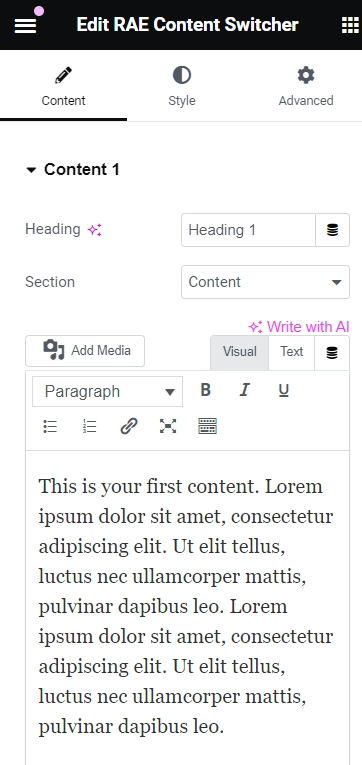 Content Settings