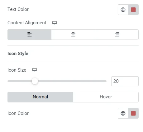 Data table content style
