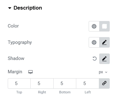 Description Settings