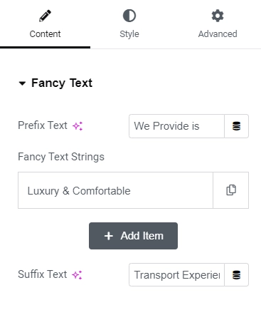 Fancy text setting