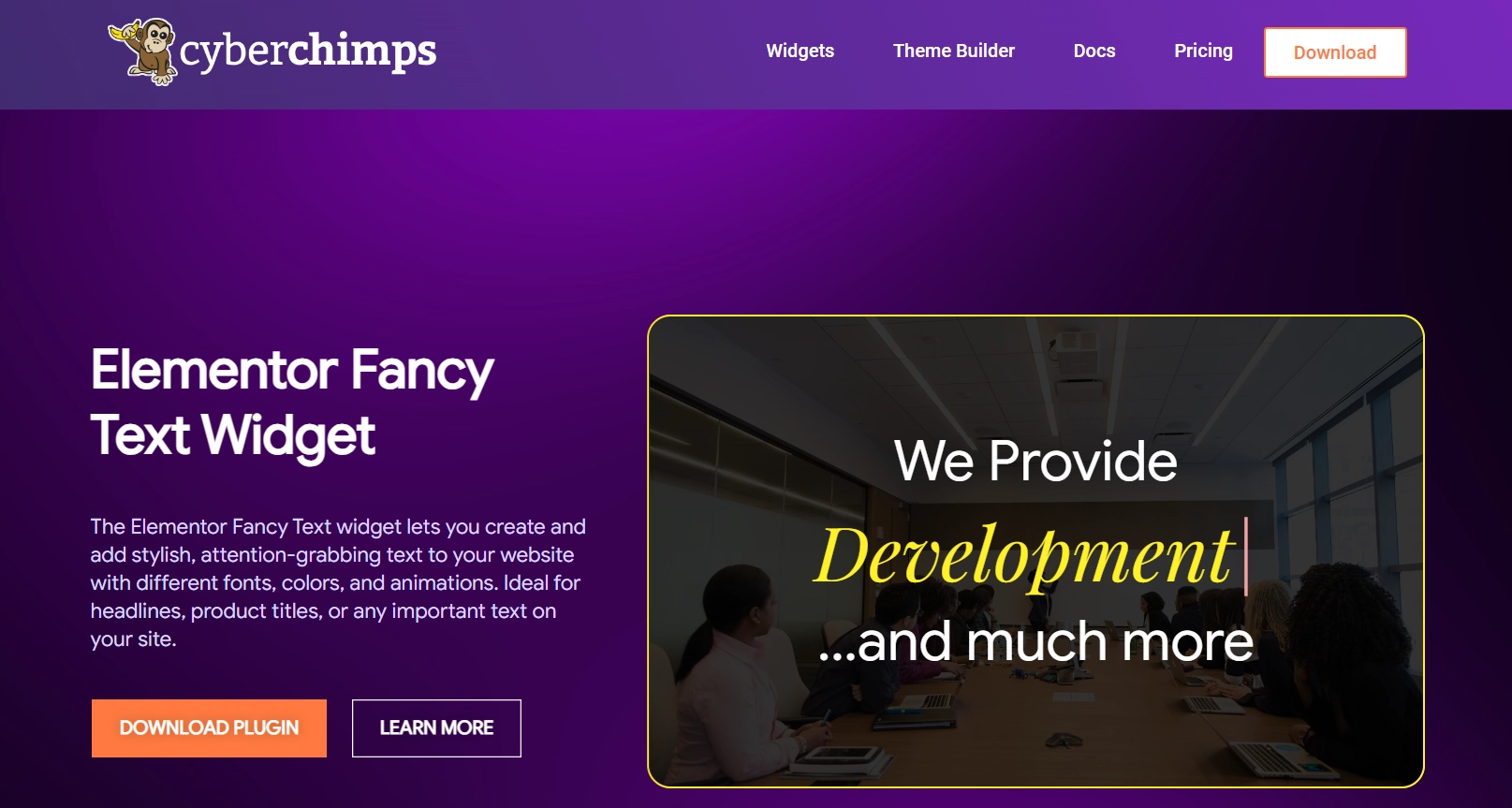 fancy text homepage