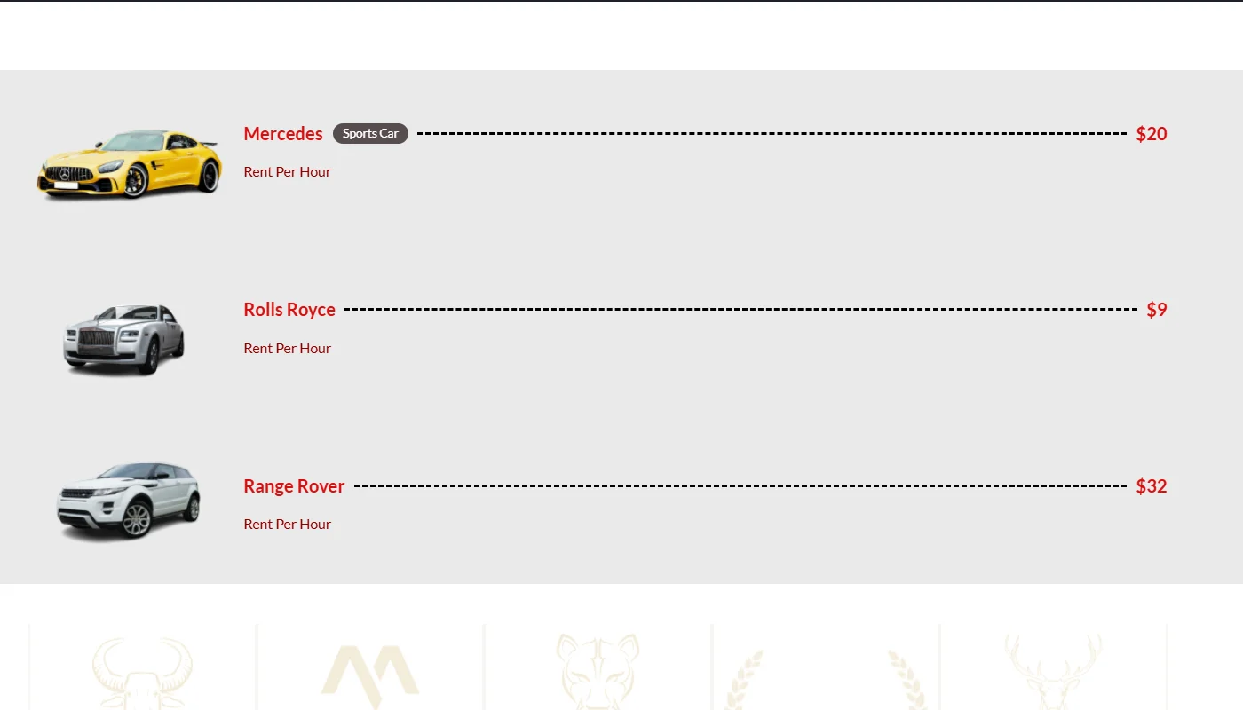 Final output after customizing Price list widget