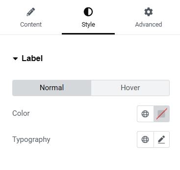 Label style